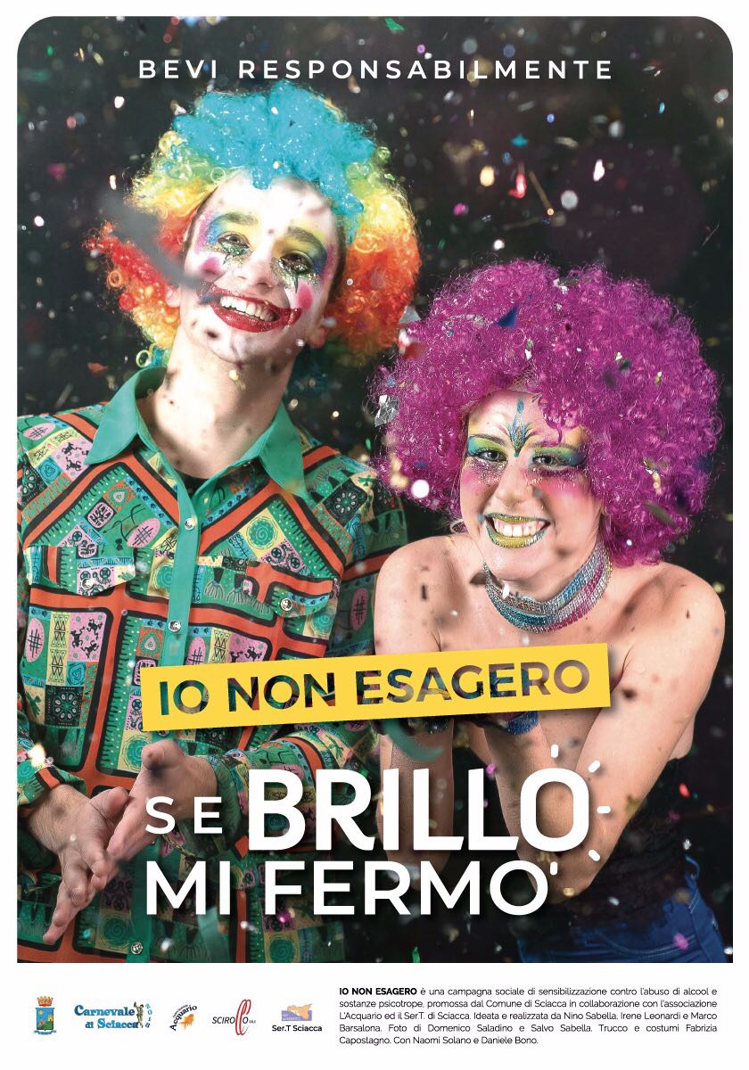 "Io non esagero", al via campagna di sensibilizzazione per limitare l'alcol al Carnevale di Sciacca