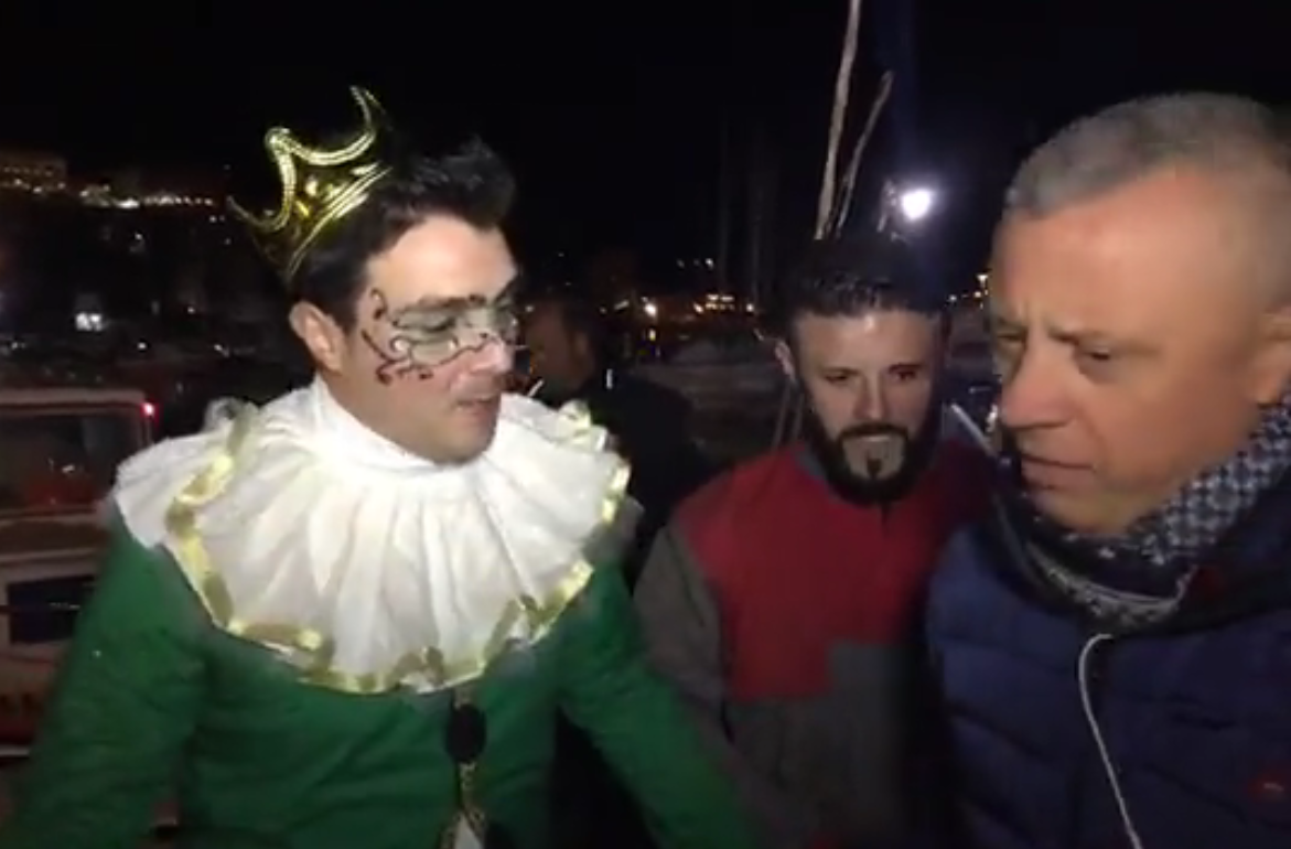 Carnevale. Peppe Nappa vien dal mare a prendersi le chiavi della città