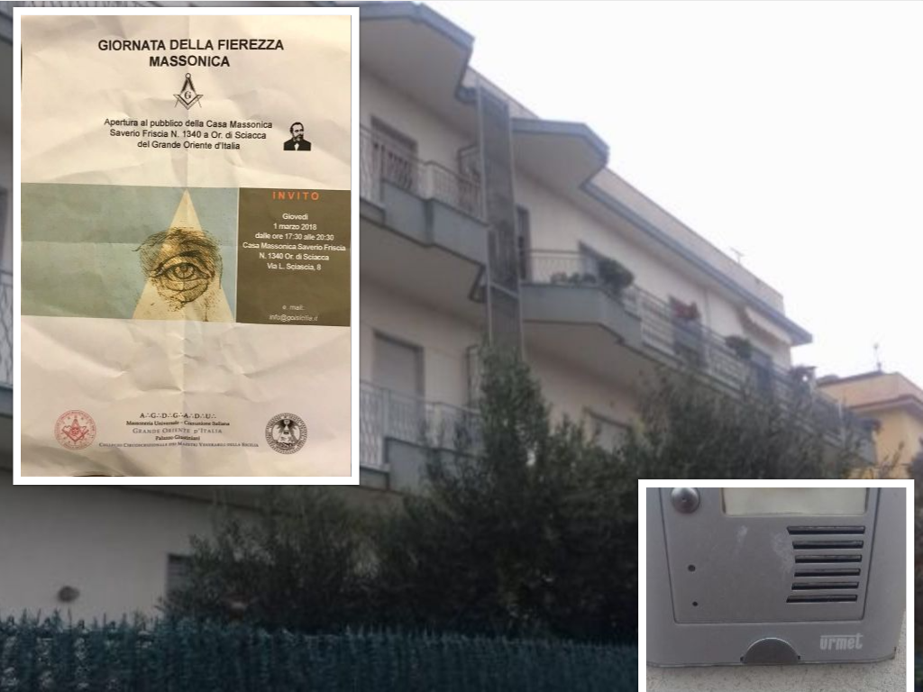 Anche a Sciacca l'iniziativa del Grande Oriente d'Italia: "Casa Massonica Saverio Friscia" aperta al pubblico lo scorso primo marzo. Peccato, però, che il "pubblico" non sia stato informato