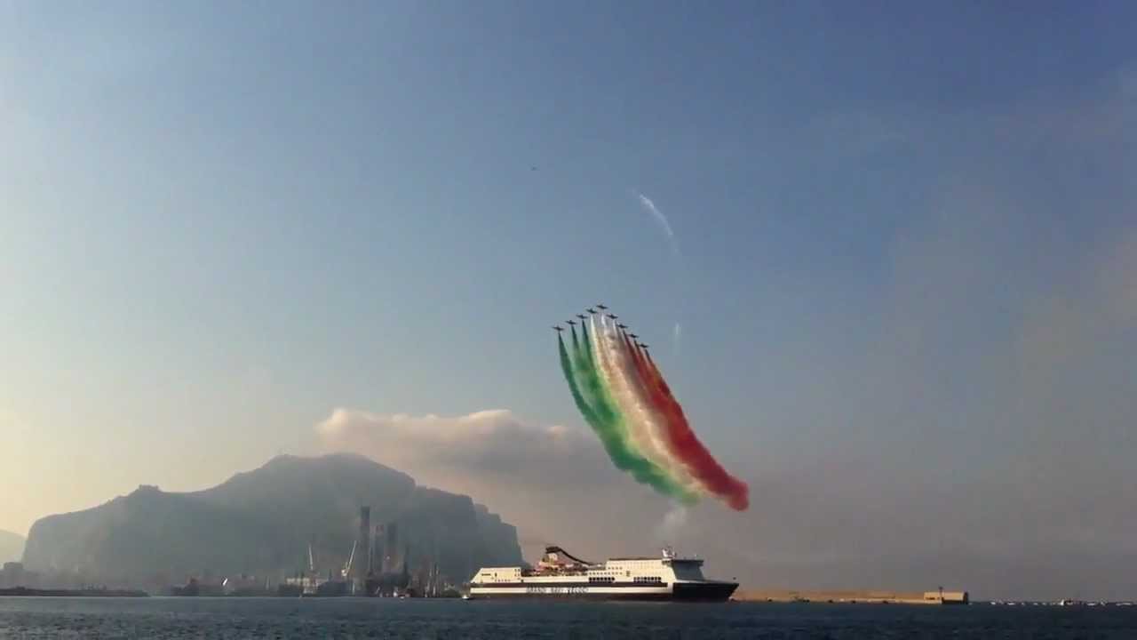 Frecce Tricolori a Palermo, omaggio al capoluogo nell'anno di Capitale della Cultura