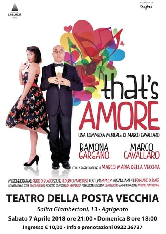 "That's Amore", canzoni e risate con la commedia musicale di Marco Cavallaro