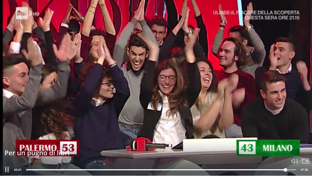 Il liceo "Galileo Galilei" di Palermo si aggiudica la trasmissione "Per Un Pugno di Libri"