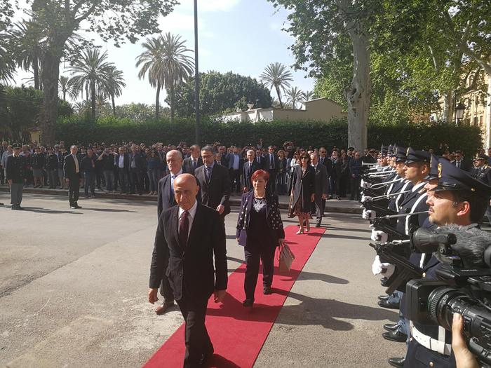 Festa della Polizia di Palermo, visita del Ministro Minniti per l'omaggio a Cassara' e Bignone