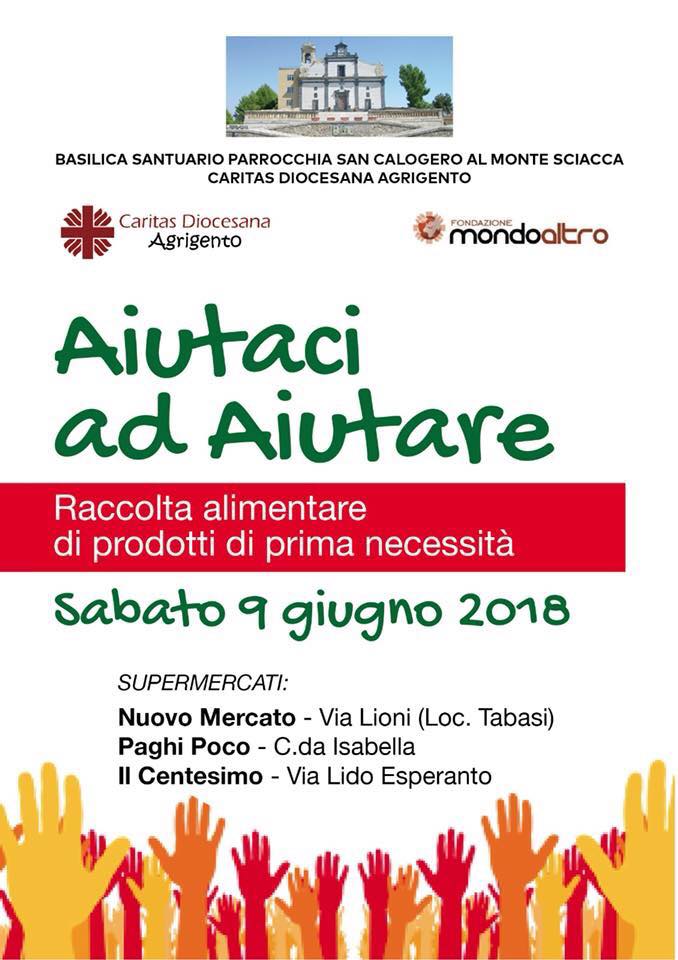 La Caritas oggi in alcuni supermercati di Sciacca per aiutare le famiglie in difficoltà economiche