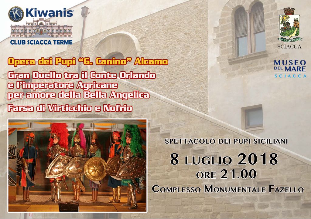 Spettacolo dei pupi siciliani domenica 8 luglio al Complesso Fazello
