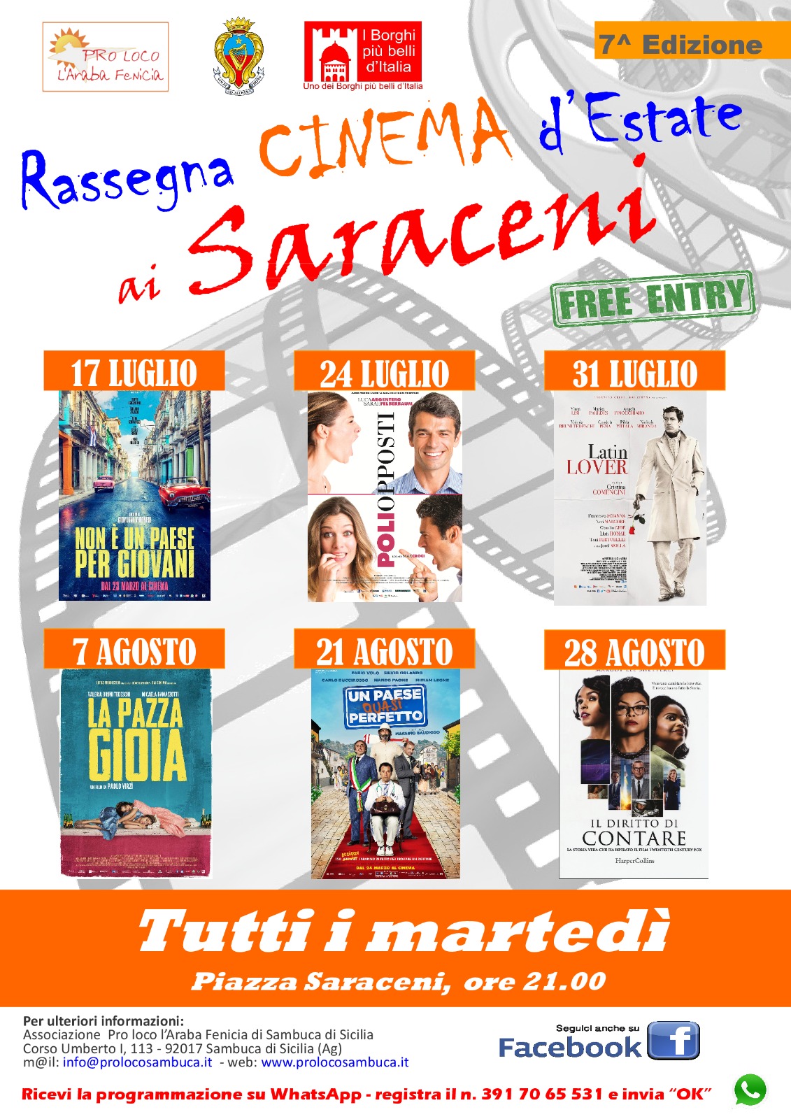 A Sambuca Borgo Borghi "Cinema d'estate ai Saraceni"