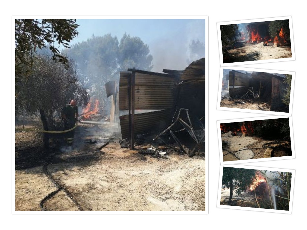 Incendio a Lido Fiori di Menfi, evacuati alcuni residenti.