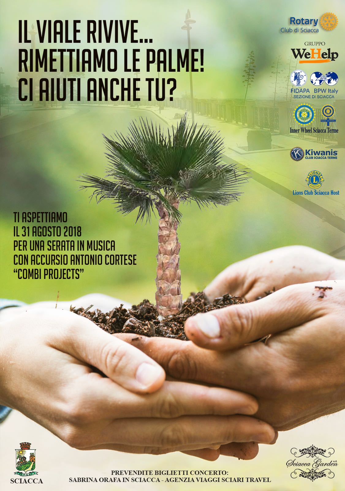 Rigenerazione urbana al Viale delle Terme di Sciacca, iniziativa per la piantumazione di nuove palme