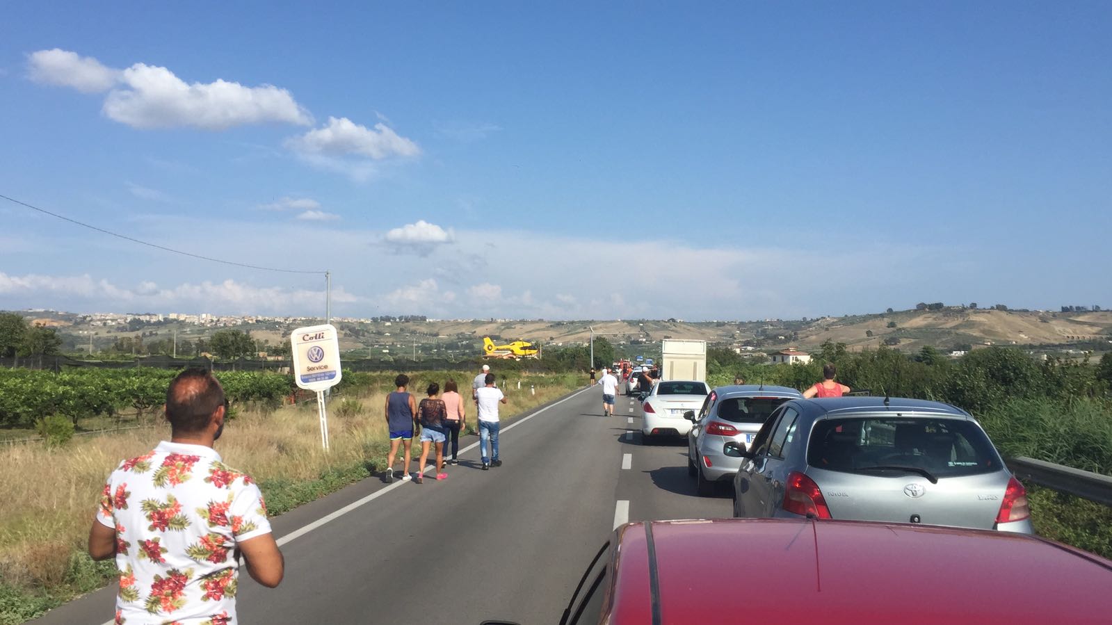 Grave incidente stradale sulla Statale 115 Sciacca-Ribera, tre mezzi coinvolti e diversi feriti. Elisoccorso sul posto