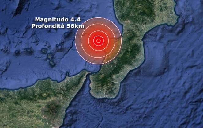Scossa di terremoto in Calabria, avvertita anche a Messina