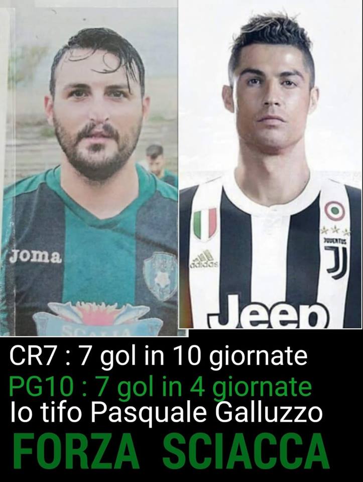 Pasquale Galluzzo re del gol e su Facebook c'è anche chi lo mette a confronto con Ronaldo