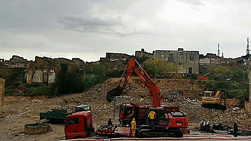 Demolito il palazzo Lombardo, a Santa Margherita Belice, e adesso cambia l'aspetto di piazza Matteotti