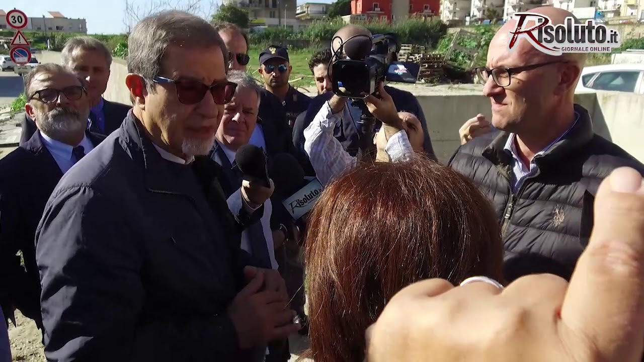 Musumeci a Sciacca: "Interventi sbagliati nel passato sul Cansalamone, ma ora bisogna pensare alla sicurezza dei cittadini"