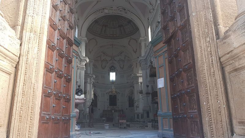 Si riapre a Sciacca la chiesa del Collegio, ultimi lavori in vista di domenica 25 novembre