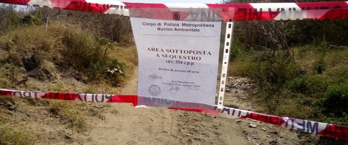 La polizia municipale sequestrata area di rifiuti pericolosi in località Baiata-Raganella