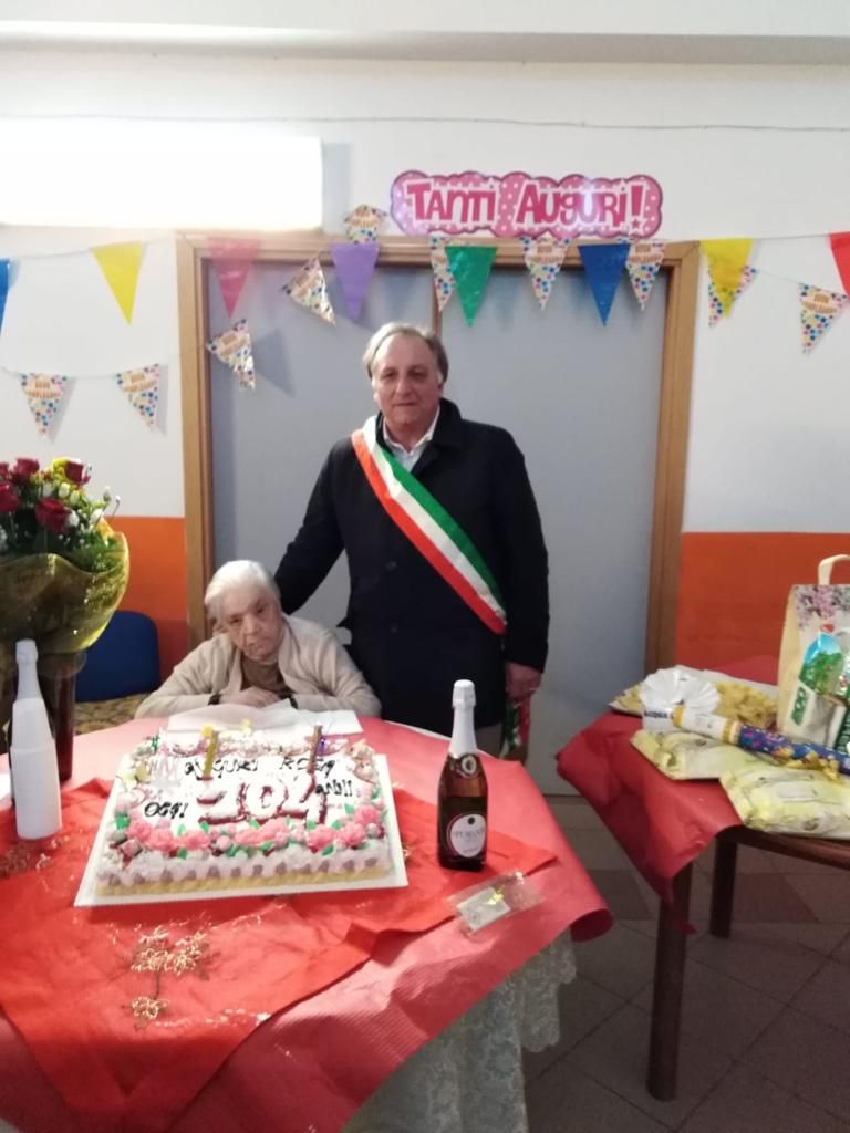 Dopo Sciacca e Santa Margherita anche a Burgio si superano i 100 anni con Rosa Geraci con raggiunge quota 104