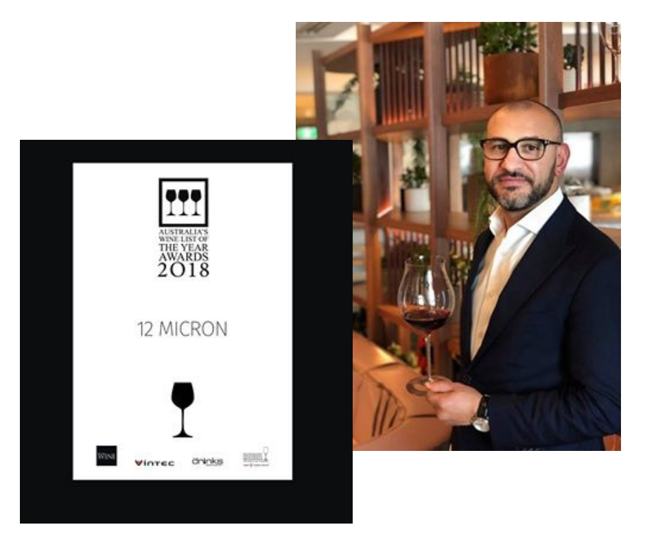 Il saccense Riccardo Guzzardo vincitore in Australia del "Wine List of the Year 2018"