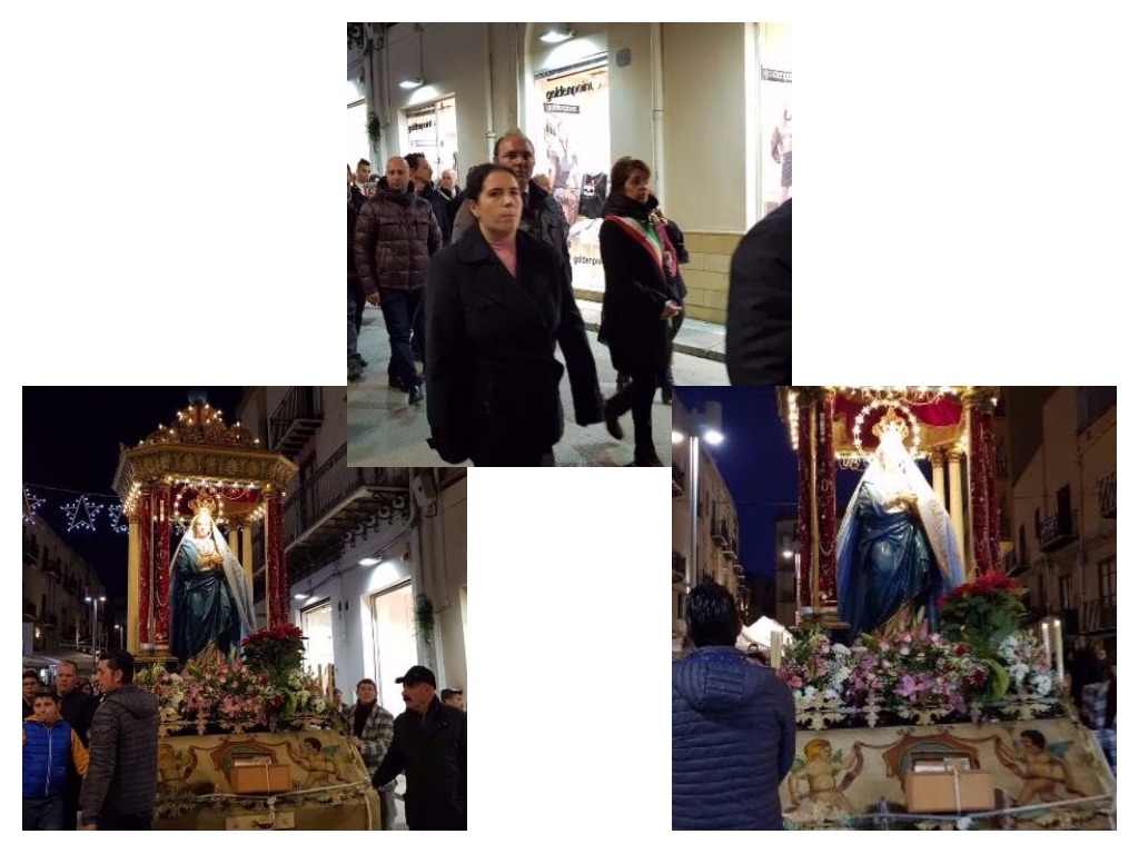 Il simulacro della Madonna Immacolata in processione questa sera a Sciacca