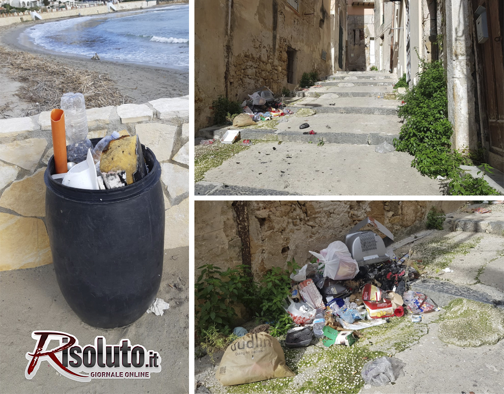"A Sciacca l'inciviltà dalle spiagge al centro storico, non si ferma l'abbandono dei rifiuti"