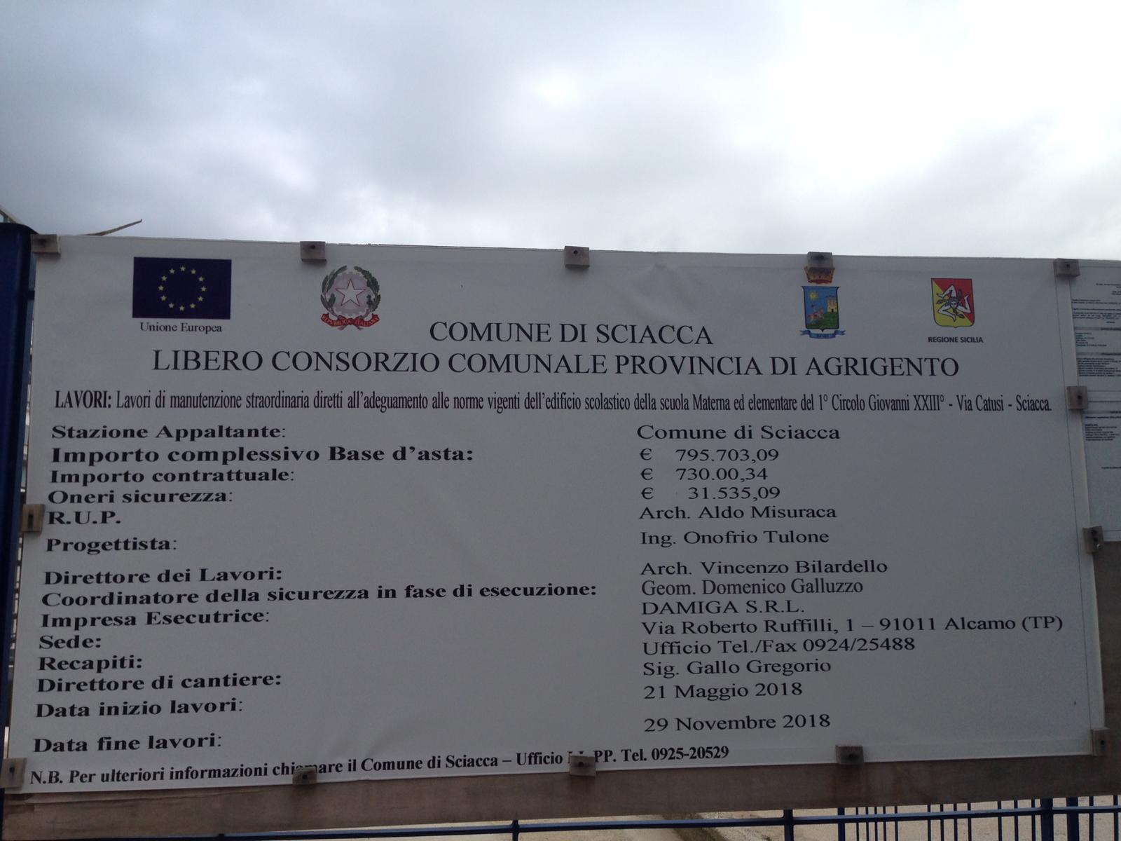 Scuola via Catusi, ieri l'incarico al collaudatore poi il trasloco entro fine mese