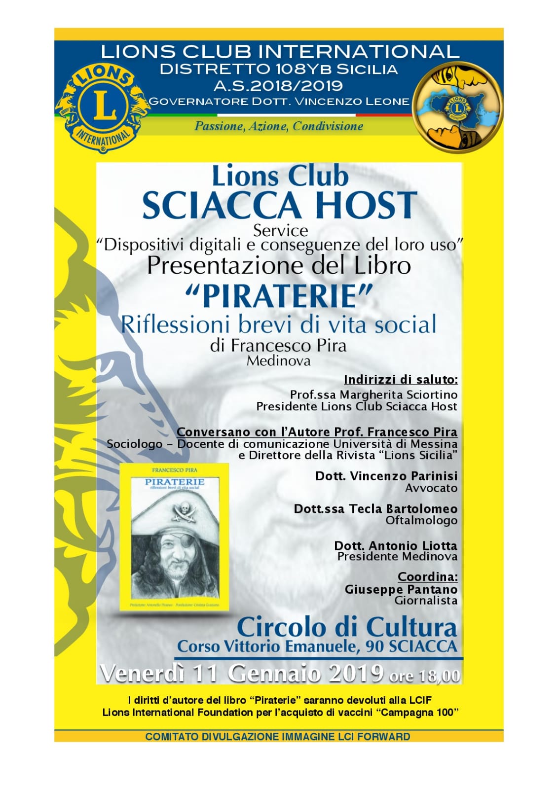 Sarà presentato, domani, a Sciacca, il libro "Piraterie" del giornalista Francesco Pira