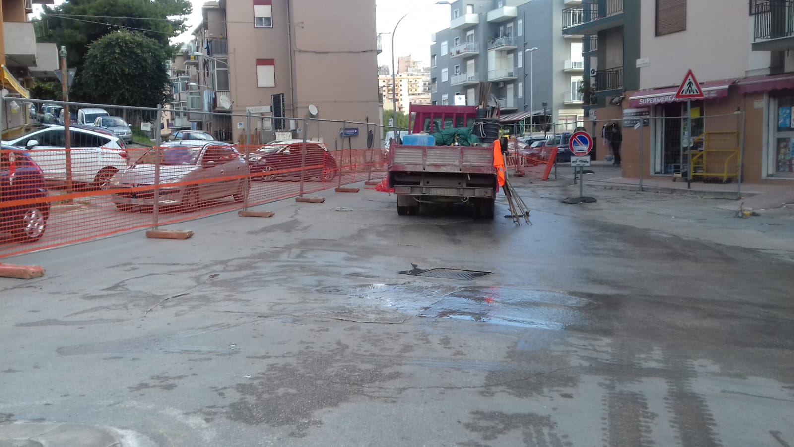 Lavori iniziati in via Ovidio a Sciacca, traffico rallentato per il cantiere
