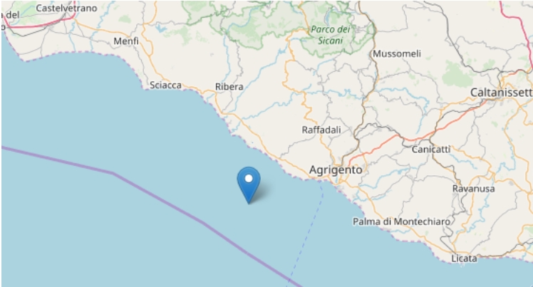 Trema la costa agrigentina, lieve scossa di terremoto nella notte