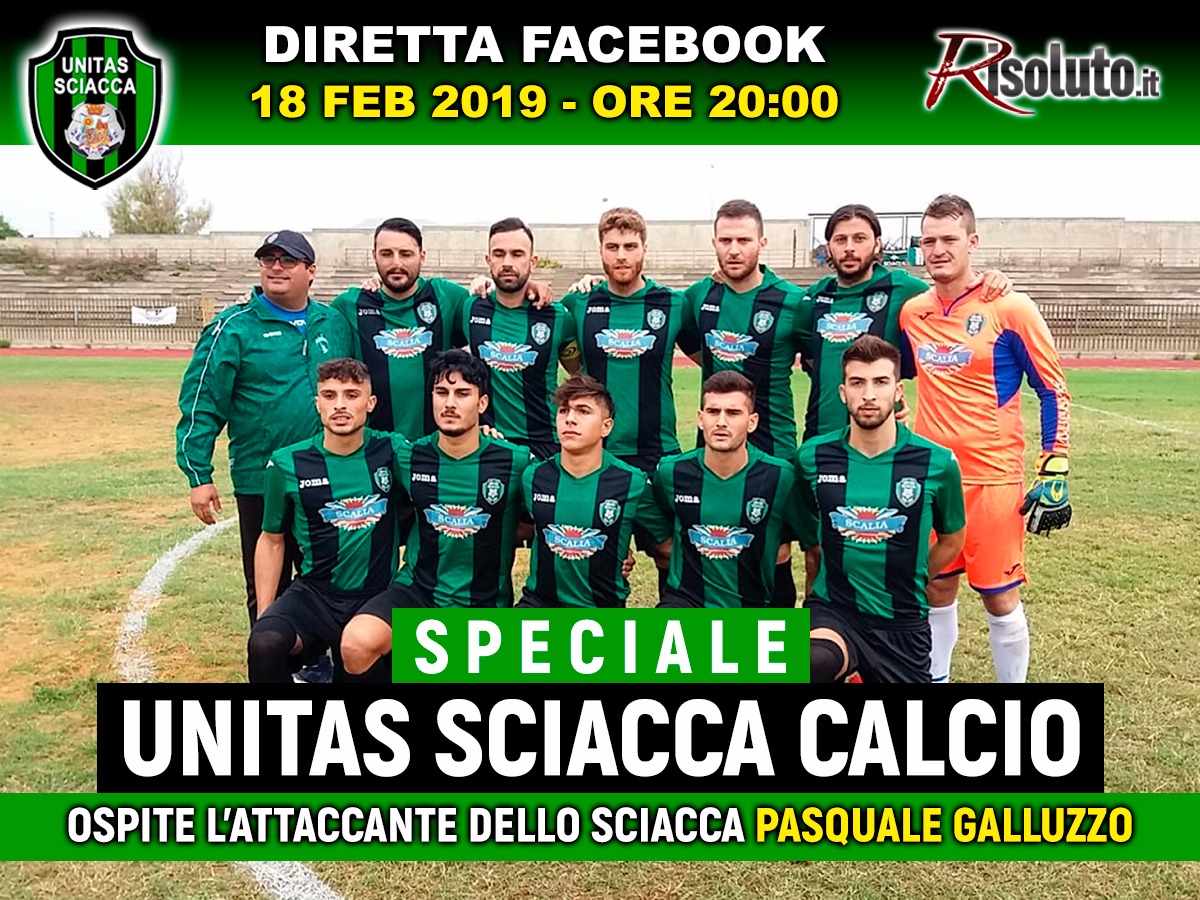 Speciale "Unitas Sciacca", stasera la diretta Facebook con ospite il bomber Pasquale Galluzzo