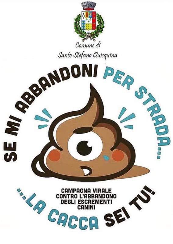 Campagna di sensibilizzazione shock del Comune di Santo Stefano contro l'abbandono degli escrementi