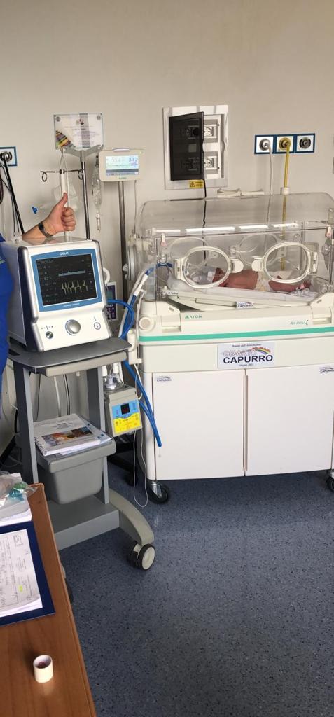 Evitato all'ospedale di Sciacca il trasferimento di un neonato che presentava un distress respiratorio grazie all'incubatrice donata dall'associazione "Capurro"