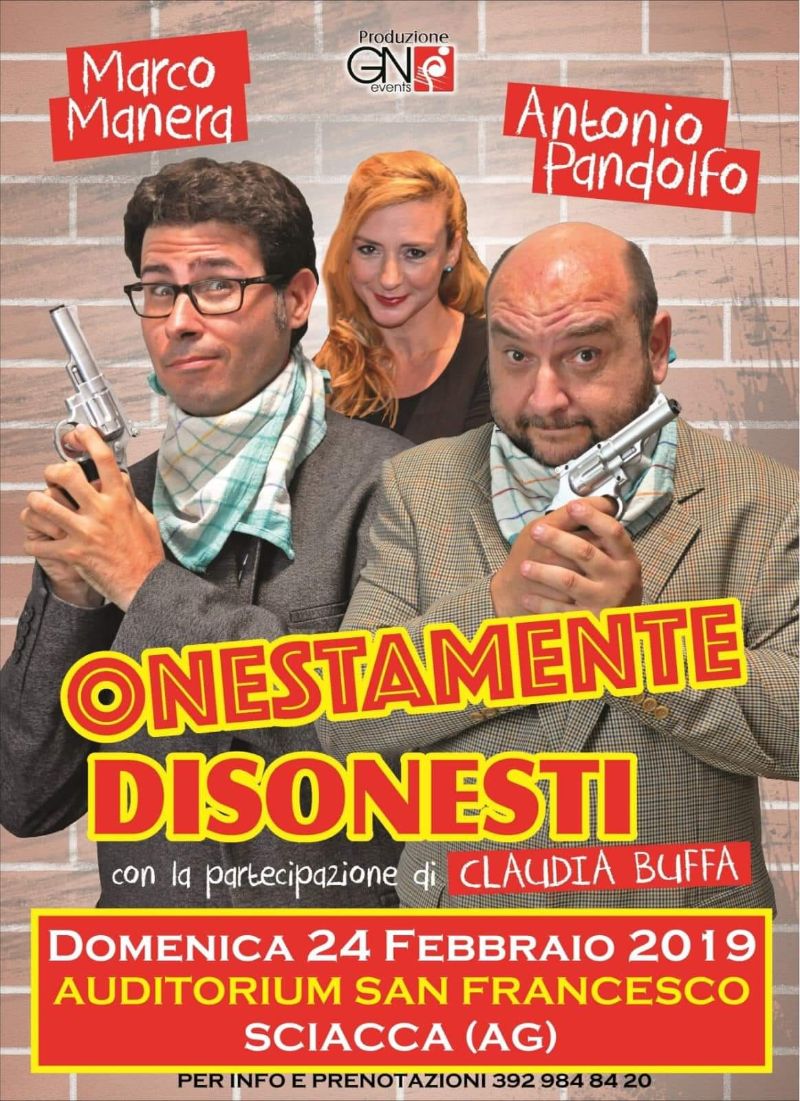 Domenica all'insegna della comicità a Sciacca con Marco Manera ed Antonio Pandolfo