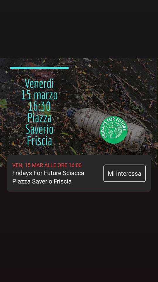 Anche Sciacca aderisce al FridaysforFuture, sit in piazza Saverio Friscia
