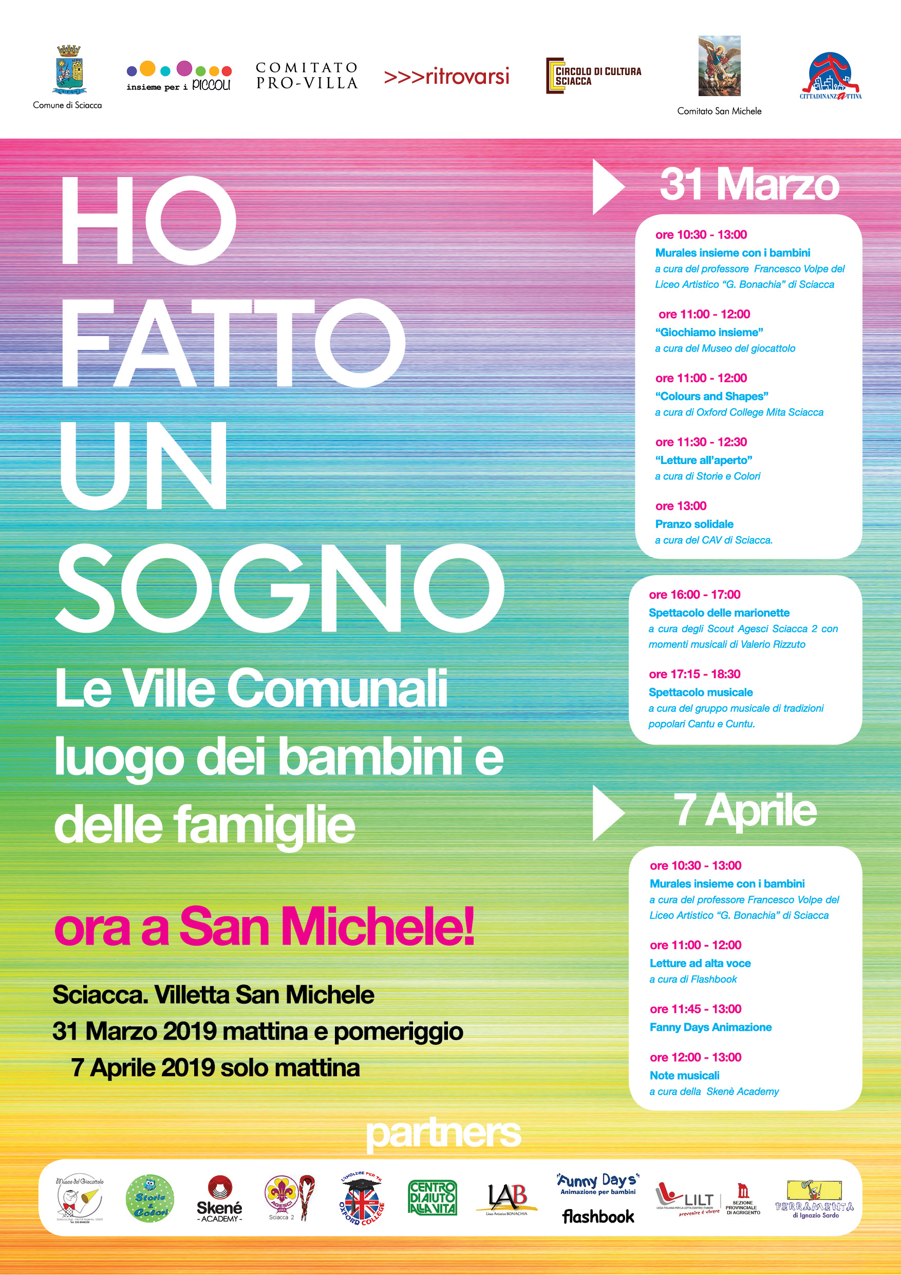 Il progetto "Ho fatto un sogno" approda nella villa del quartiere di San Michele a Sciacca