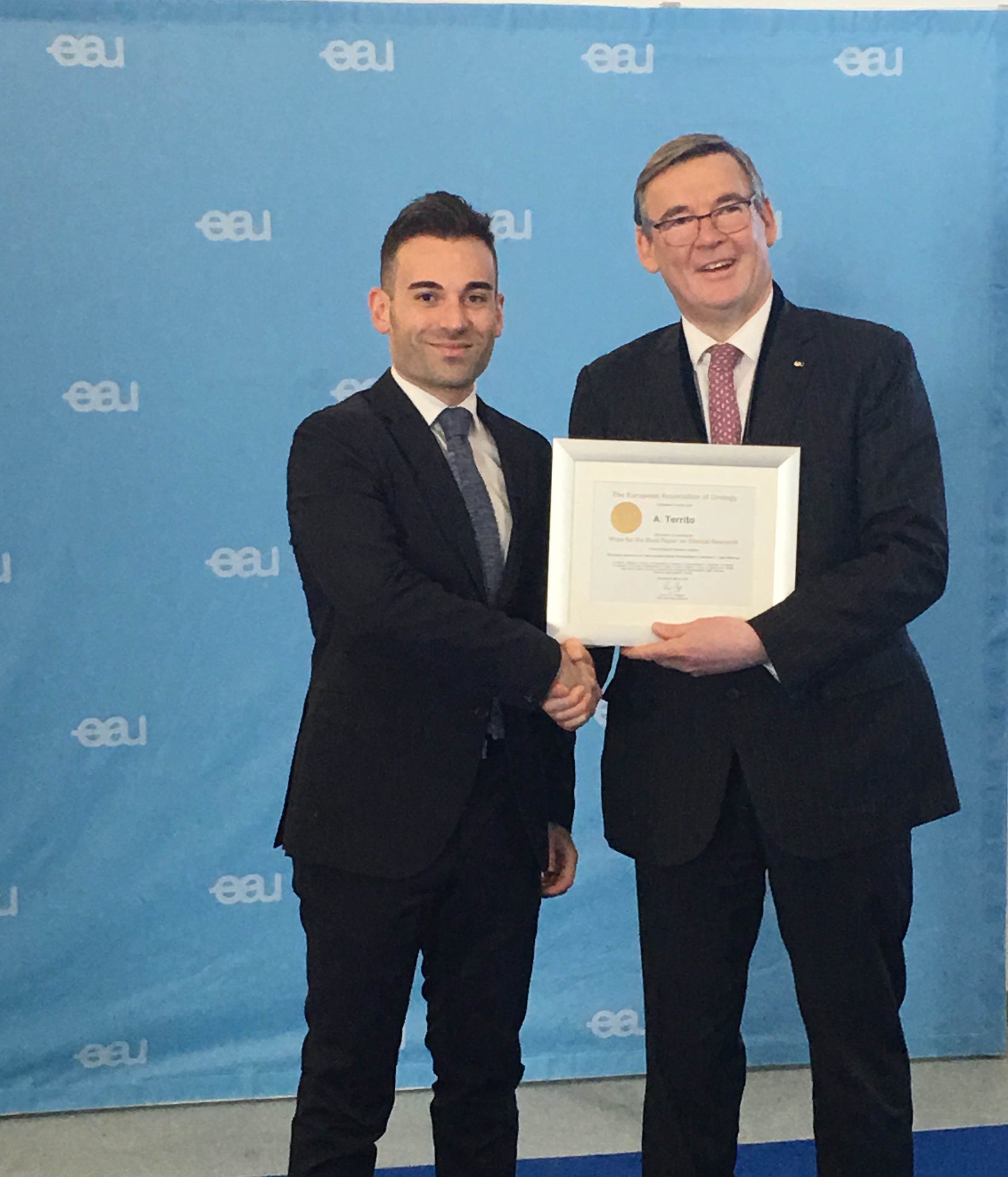 Congresso europeo di urologia 2019: premiato il licatese Angelo Territo