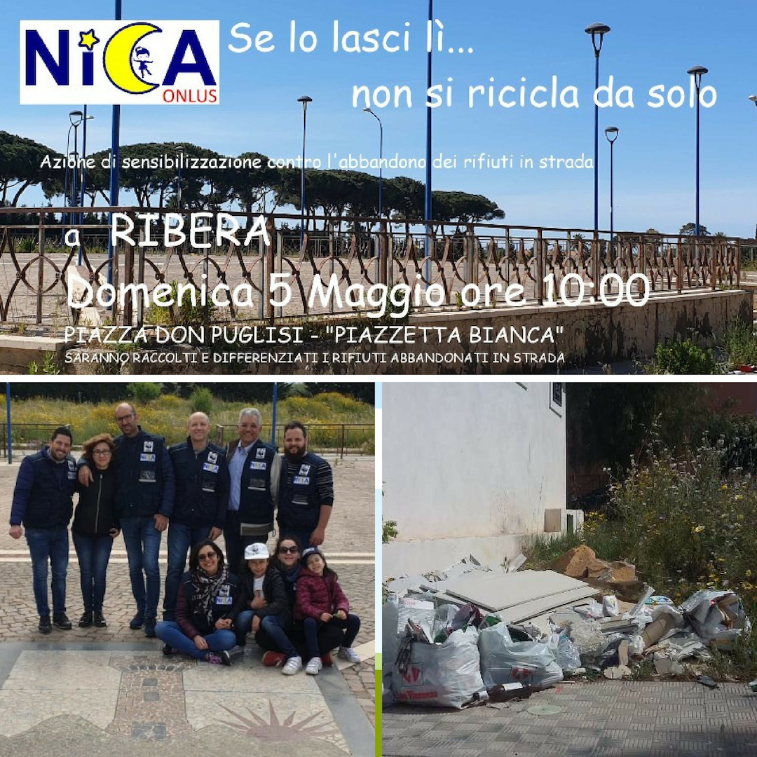 Ribera, il WWF organizza un flash mob per la pulizia della “Piazzetta Bianca”