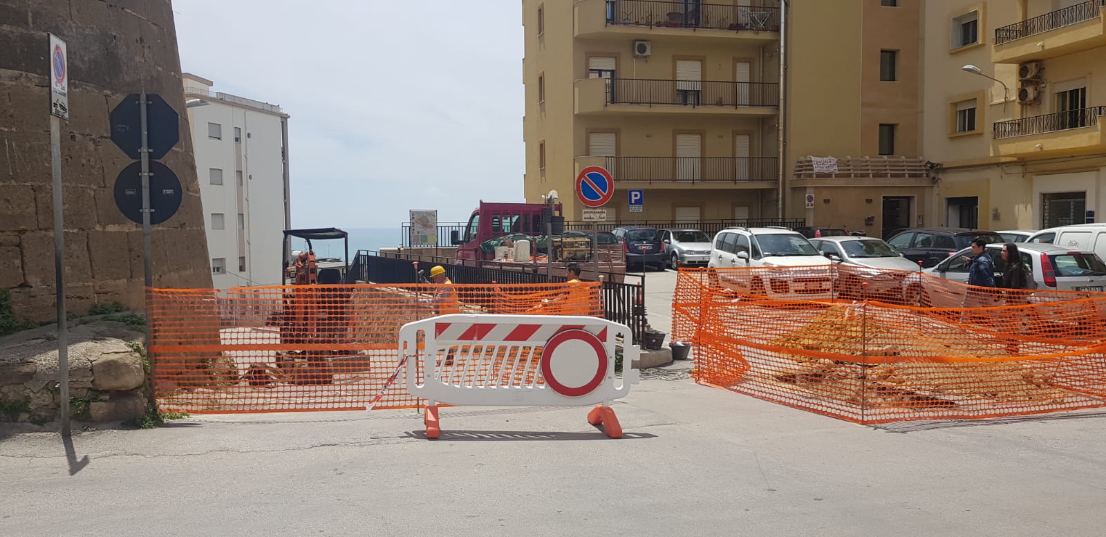 Chiusa via Mori, lavori in corso