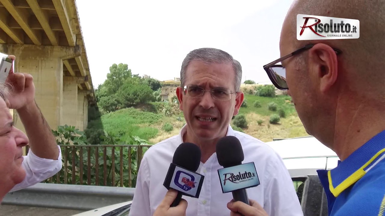 Viadotto Cansalamone, tempi lunghi per i lavori e l'assessore Falcone durante un sopralluogo parla di una soluzione tampone