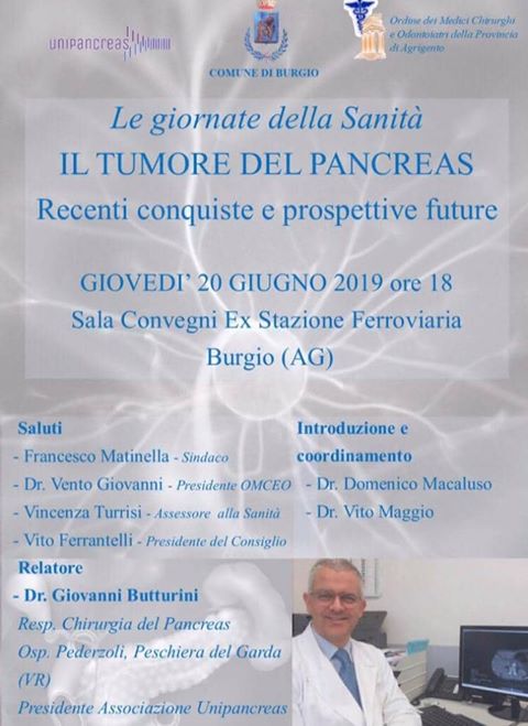 Tumore al pancreas, a Burgio convegno sui recenti progressi nella diagnosi e  cura della malattia