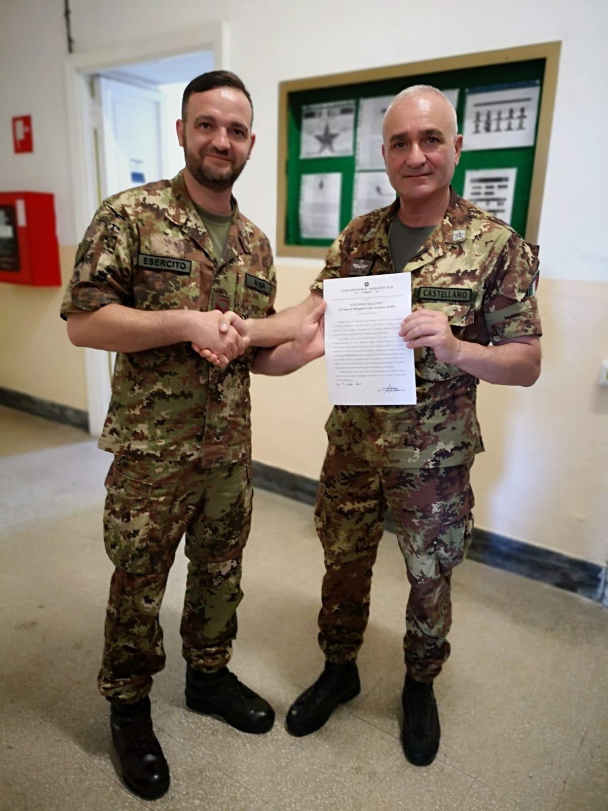 Un militare di Sciacca, Lorenzo Alba, soccorre e salva un uomo colto da malore nella stazione metropolitana di Roma, encomio solenne