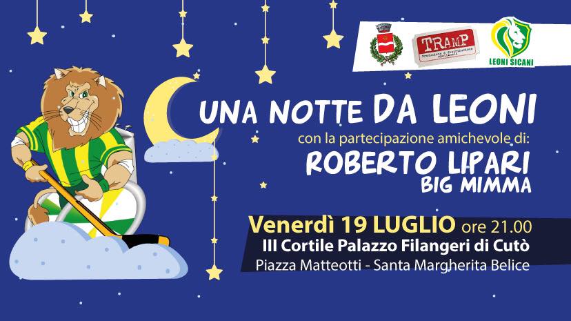 Domani a Santa Margherita Belice "Una  notte da Leoni" con Roberto Lipari per sostenere la squadra di hockey su carrozzina elettrica