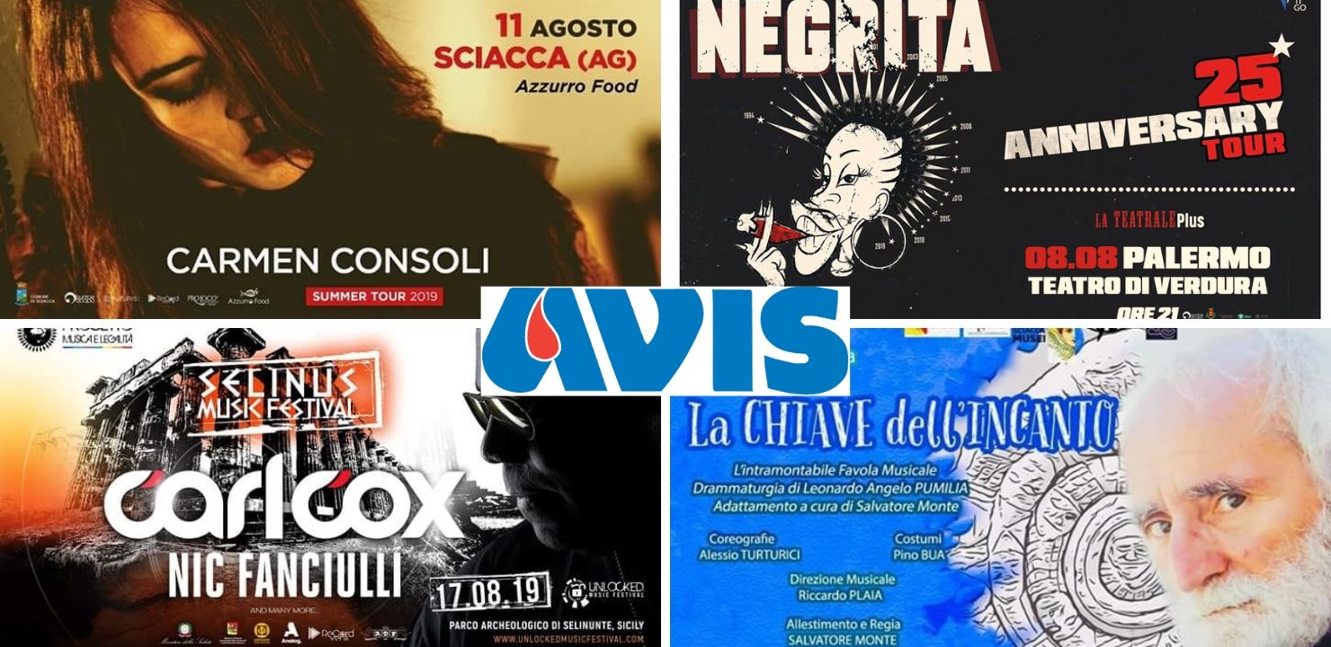 “La musica nel sangue”, l'Avis di Sciacca regala i biglietti a scelta tra quattro spettacoli ai donatori