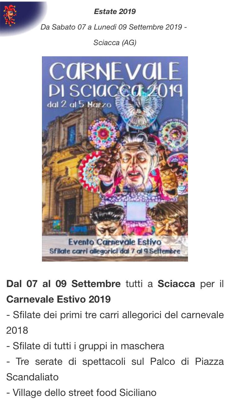 Turisti arrivano a Sciacca per la sfilata estiva dei carri allegorici, ma la locandina sul web è fake