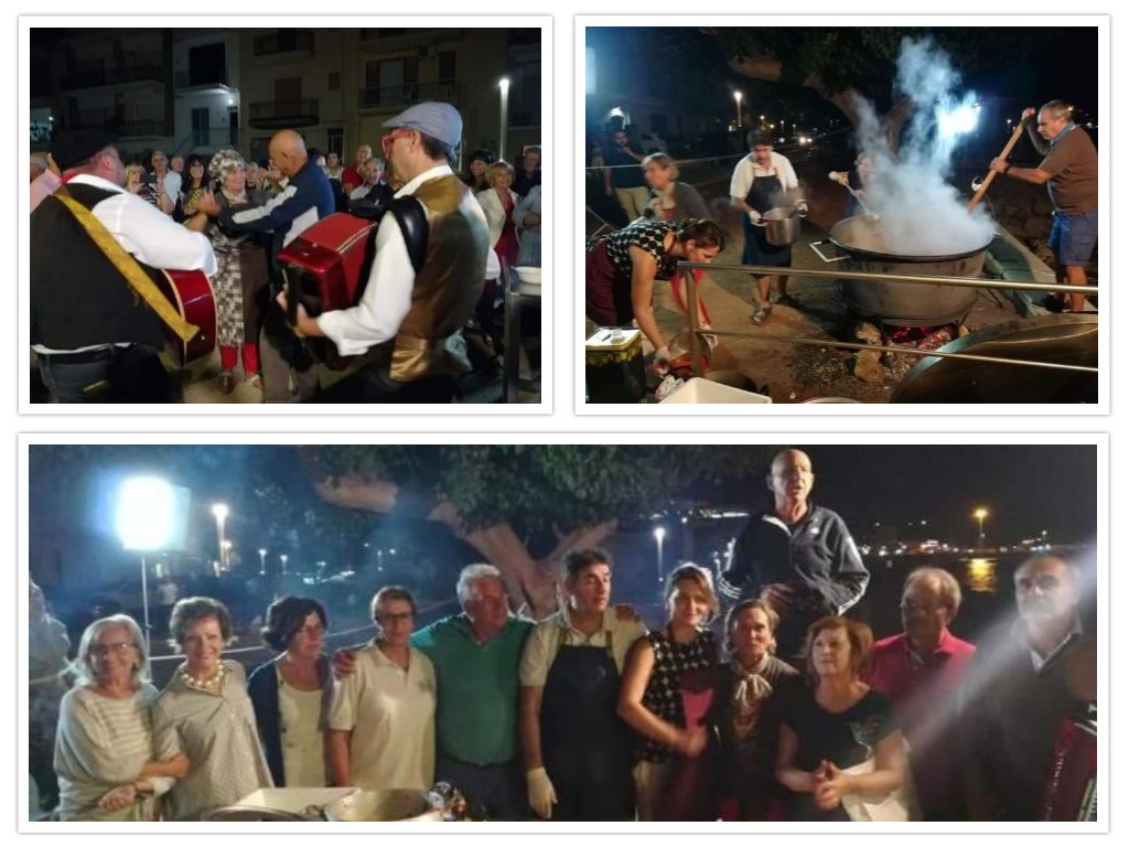 Il minestrone dello Stazzone mette tutti davanti al pentolone, momento di convivialita' nel borgo marinaro saccense