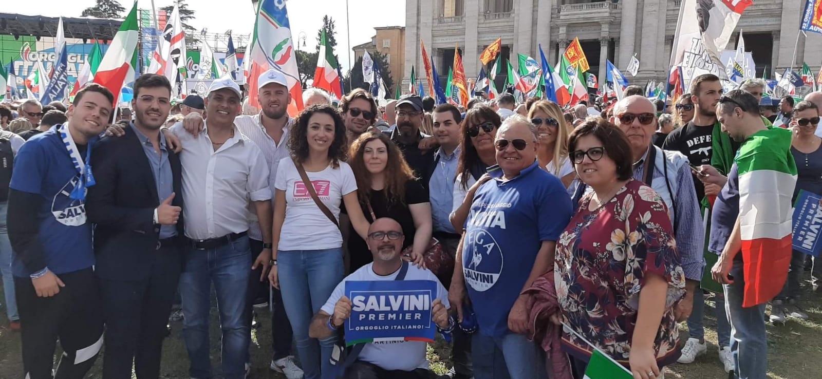 I leghisti saccensi a Roma alla manifestazione di piazza del centrodestra per mandare a casa il governo