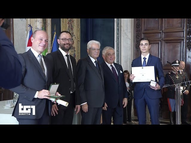 Giuseppe Turturici  Alfiere del Lavoro: premiato questa mattina dal Presidente Mattarella (filmato)