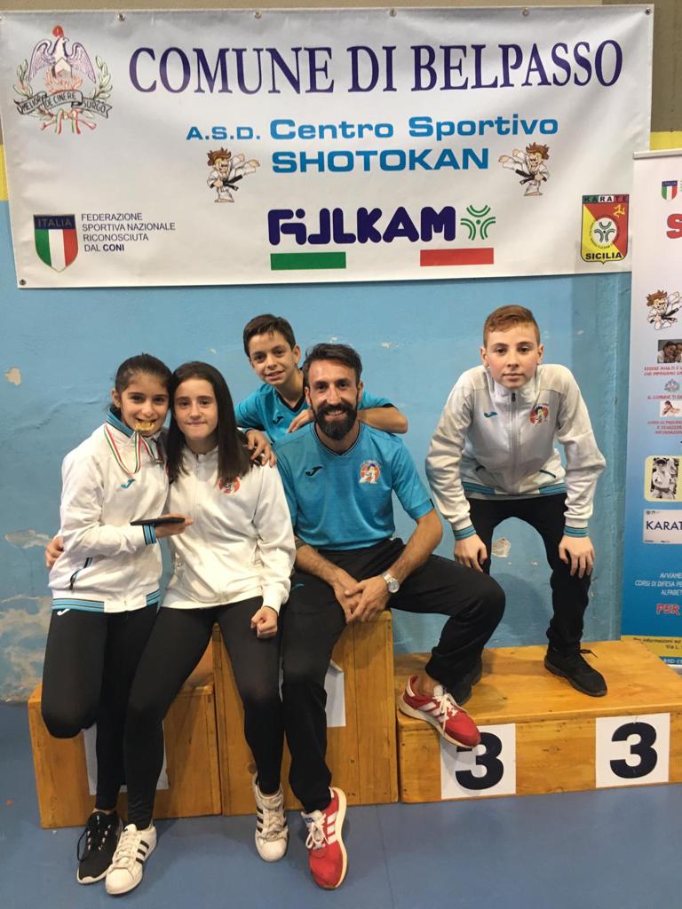 I giovani atleti dell'Ippon Karate Lentini si qualificano per i Campionati Italiani Esordienti Kumite Fijlkam