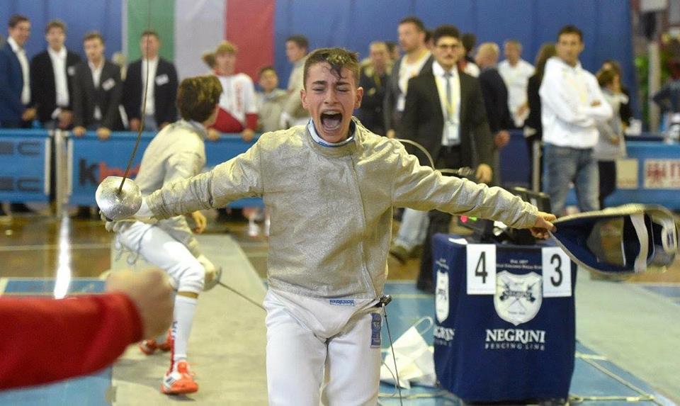 Prima prova nazionale Cadetti di sciabola, Raffaele Vinti della Discobolo Sciacca si qualifica per la prova giovani