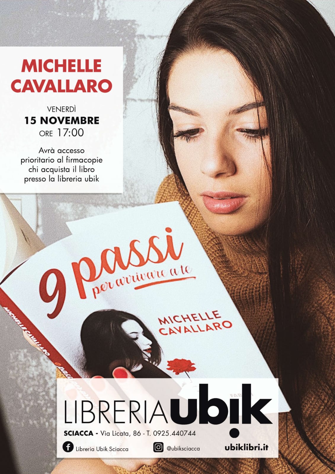 Firmacopie oggi alla libreria Ubik dell'idolo delle ragazzine Michelle Cavallaro