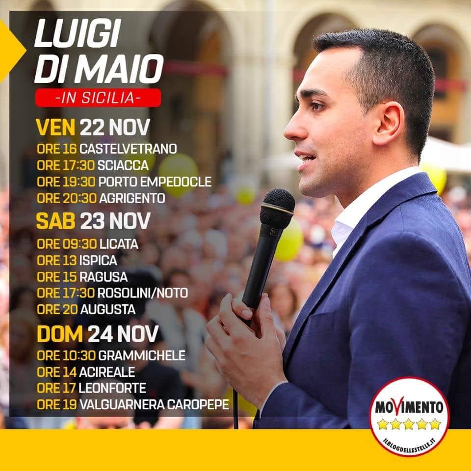 Di Maio a Sciacca venerdì:  il leader del M5S in tour in Sicilia nelle zone colpite dal maltempo