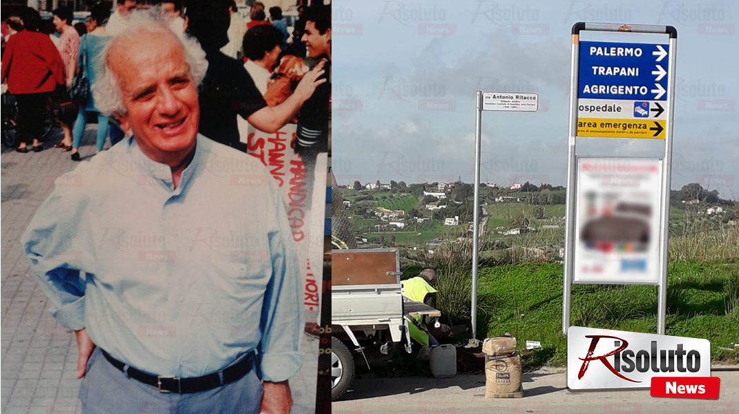 Una strada della contrada Perriera di Sciacca intitolata ad Antonio Ritacco, la prossima settimana cerimonia ufficiale